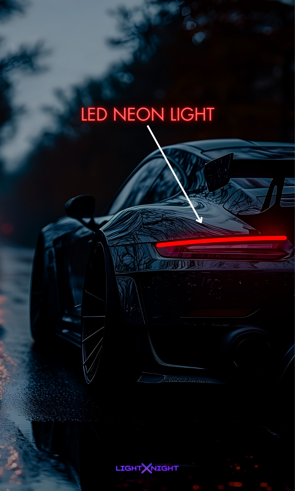 Porsche GT3 Neon Poster