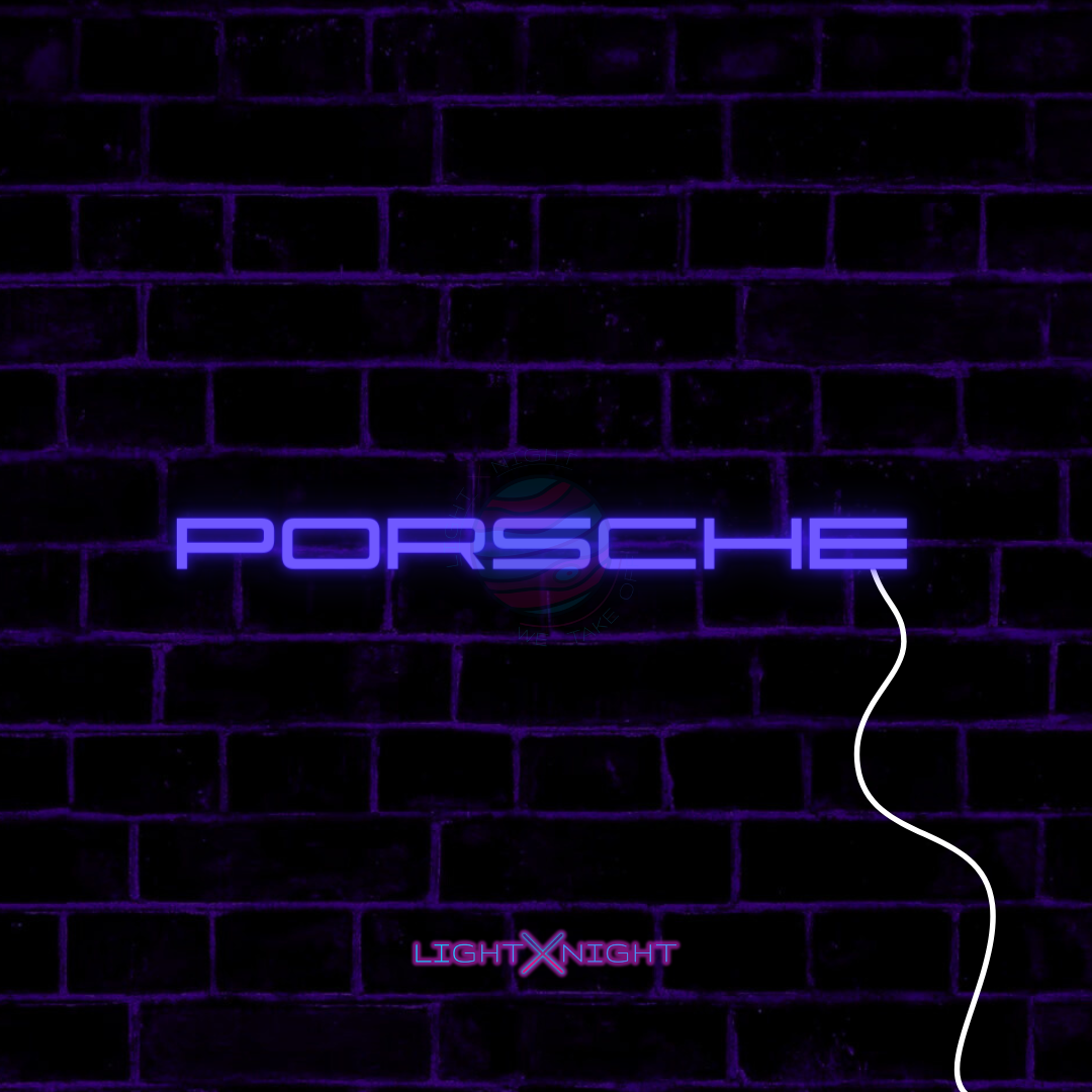 Porsche Led Neon Sign, Porsche Neon Light, Light X Night Porsche Neon Sign