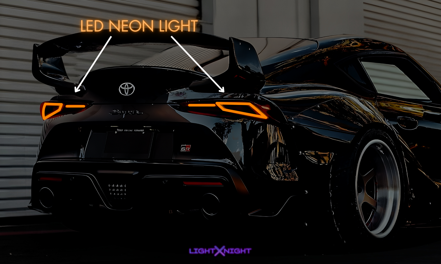 Toyota Supra Mk5 Rear Horizontal Neon Poster