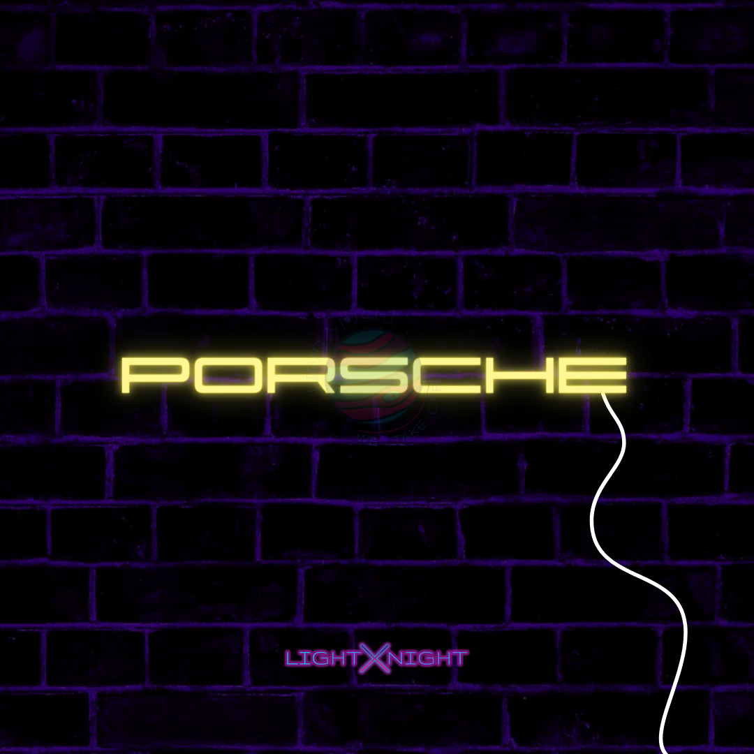 Porsche Led Neon Sign, Porsche Neon Light, Light X Night Porsche Neon Sign