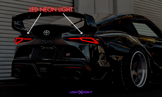 Toyota Supra Mk5 Rear Horizontal Neon Poster