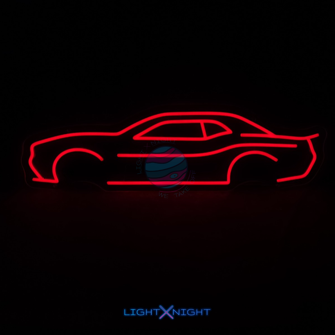 Dodge Challenger Silhouette Neon Sign
