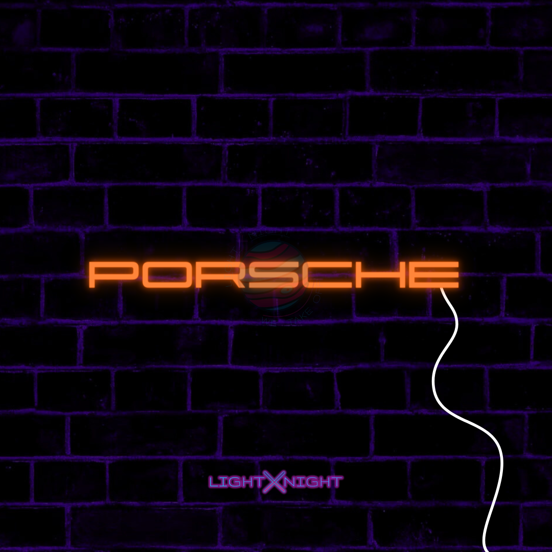 Porsche Led Neon Sign, Porsche Neon Light, Light X Night Porsche Neon Sign