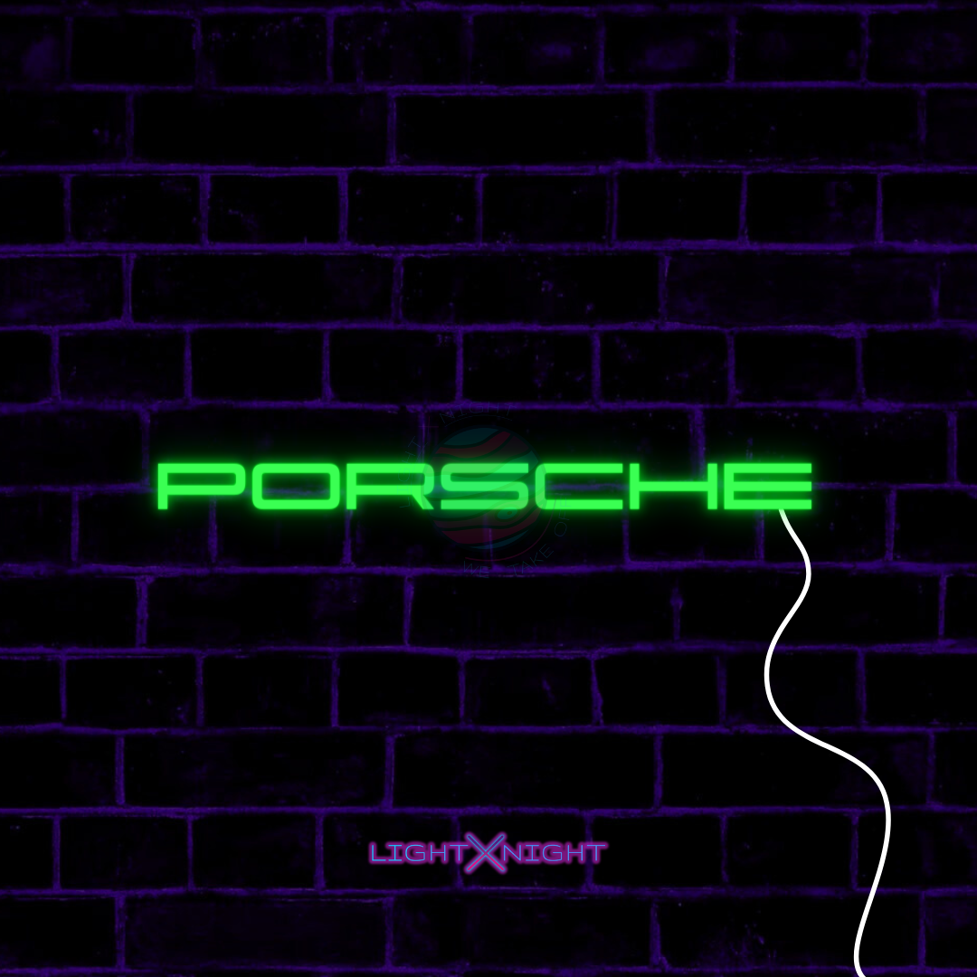 Porsche Led Neon Sign, Porsche Neon Light, Light X Night Porsche Neon Sign