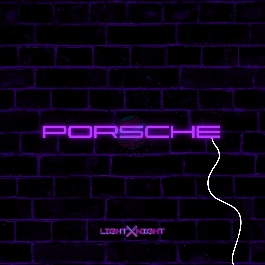 Porsche Led Neon Sign, Porsche Neon Light, Light X Night Porsche Neon Sign
