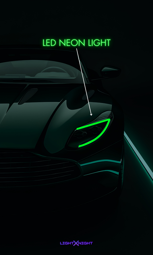 Aston Martin DB12 Neon Poster