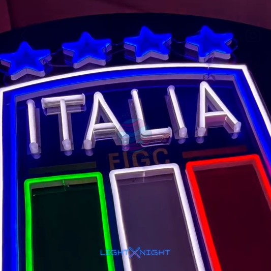 Italy National Neon Sign