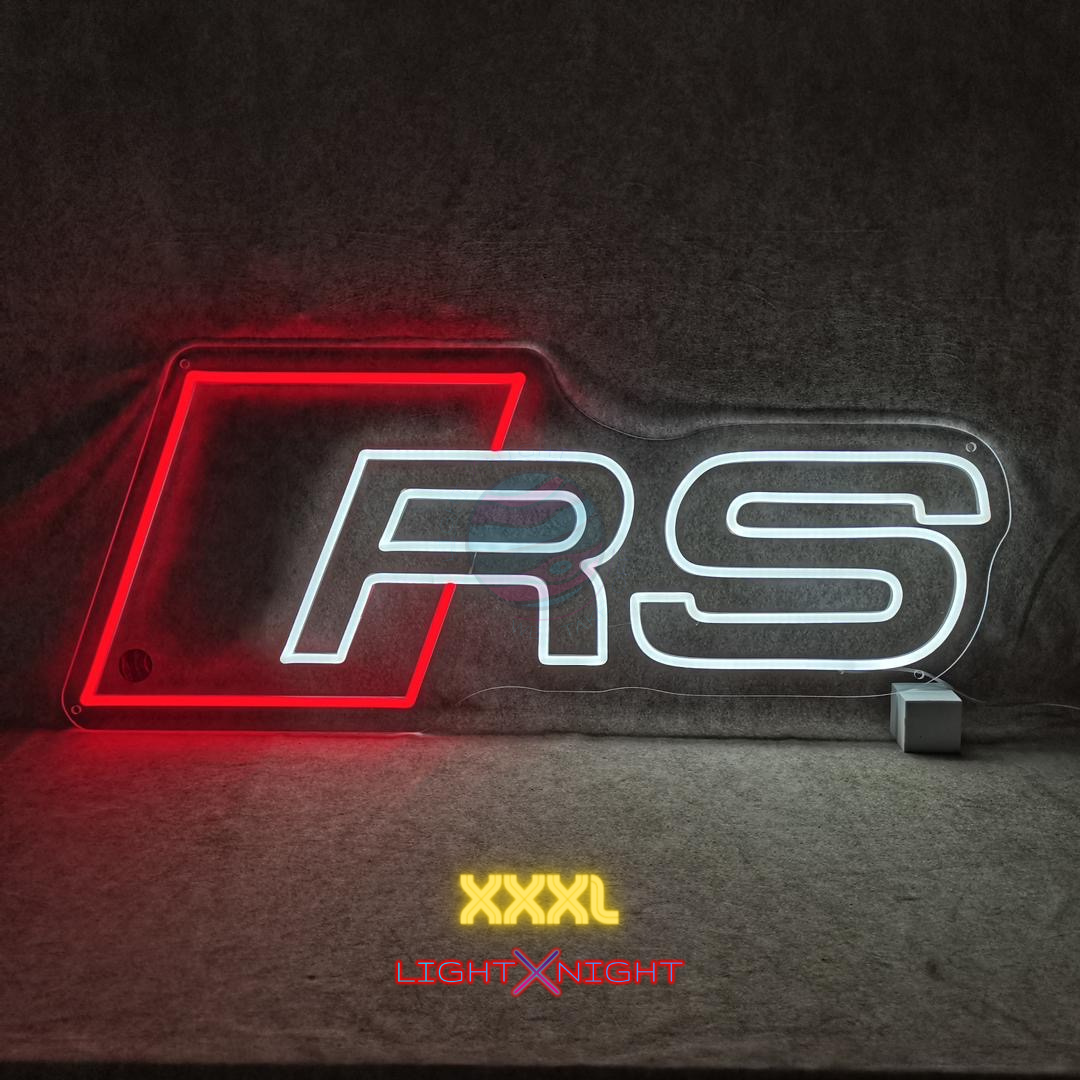Audi RS Led Neon Sign, Audi RS Neon Light, Light X Night Audi RS Neon Sign