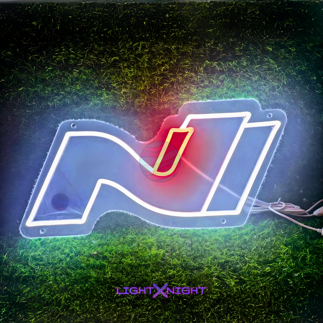 Hyundai N Neon Sign, Hyundai N LED Sign, Mancave Light, Hyundai N Decoration