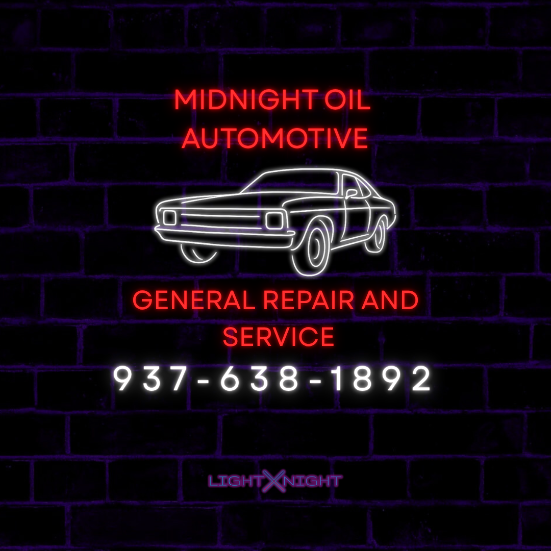 Midnight Oil Automotive Neon Sign