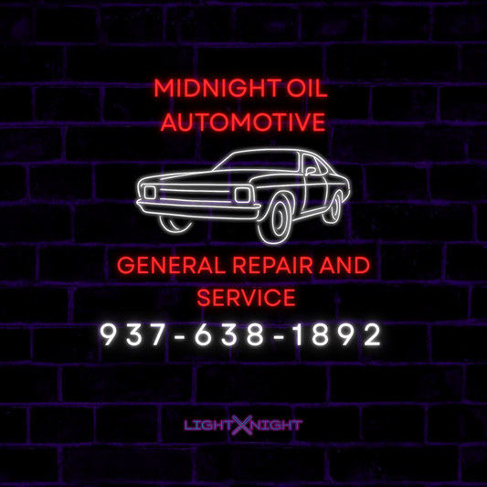 Midnight Oil Automotive Neon Sign