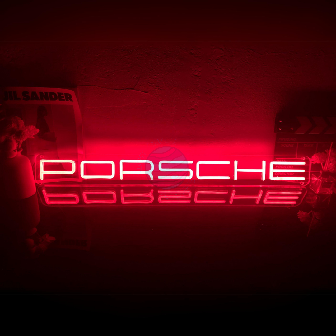 Porsche Led Neon Sign, Porsche Neon Light, Light X Night Porsche Neon Sign