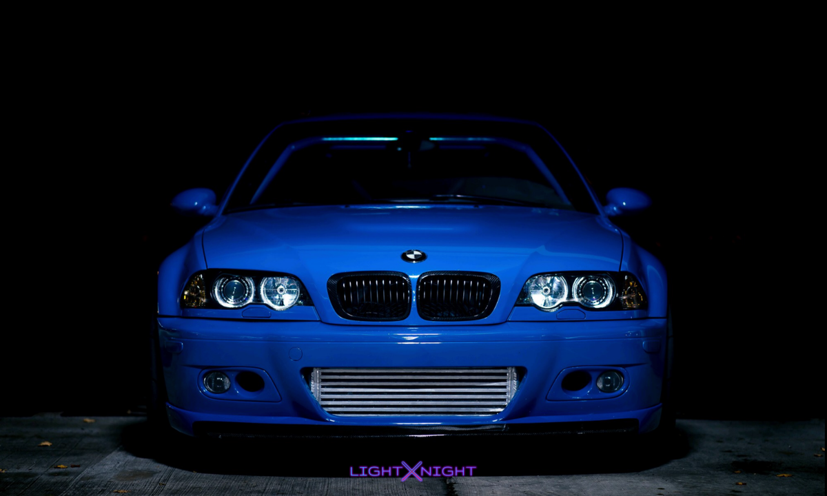 Blue BMW Neon Poster