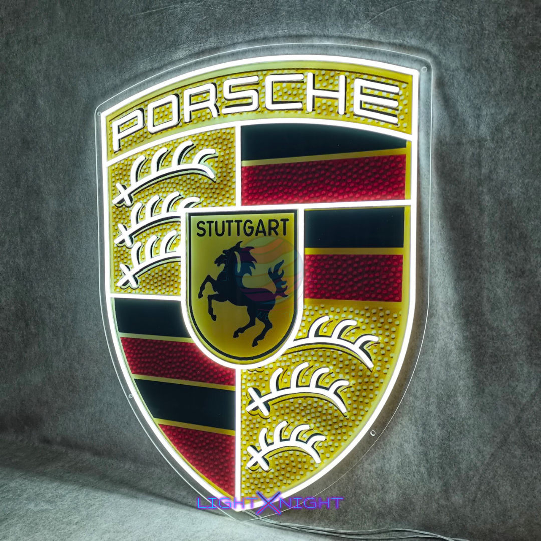 Porsche Led Neon Sign, Porsche Neon Light, Light X Night Porsche Neon Sign