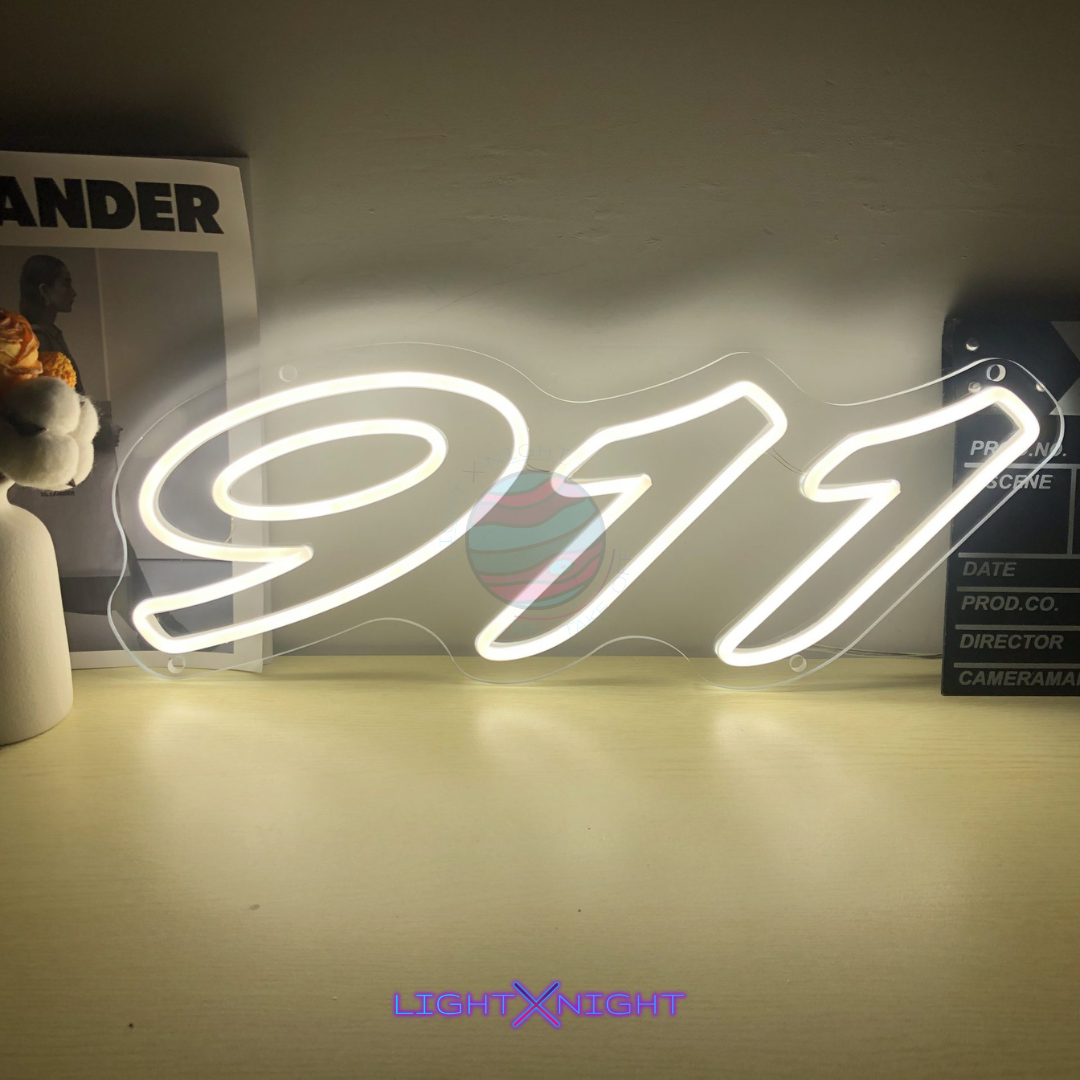 Porsche 911 neon wall sign product view