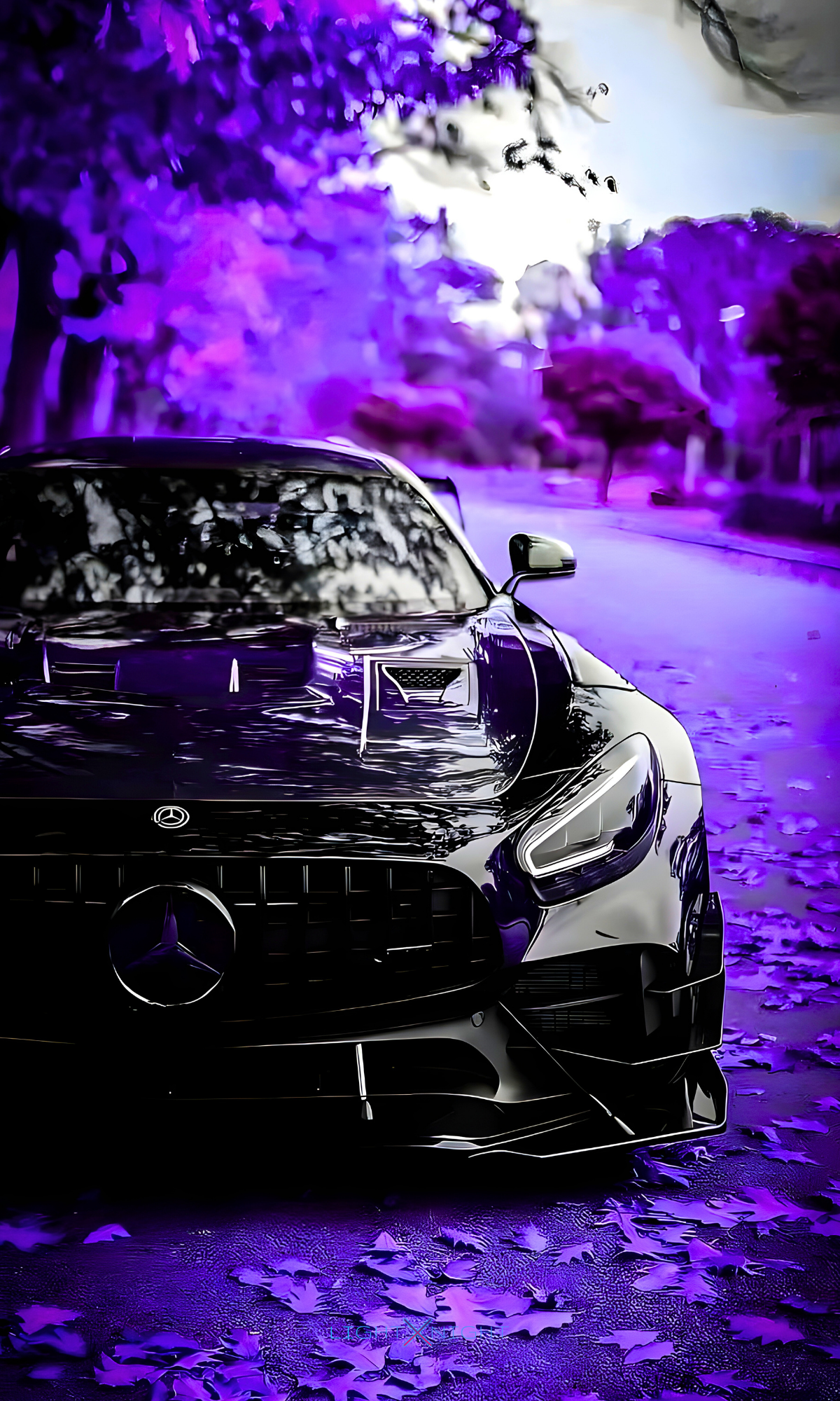 Mercedes AMG GTR Neon Poster