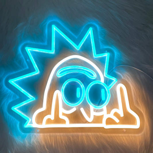 Rick And Morty Led Neon Sign, Rick And Morty Neon Light, Light X Night Rick And Morty Neon Sign