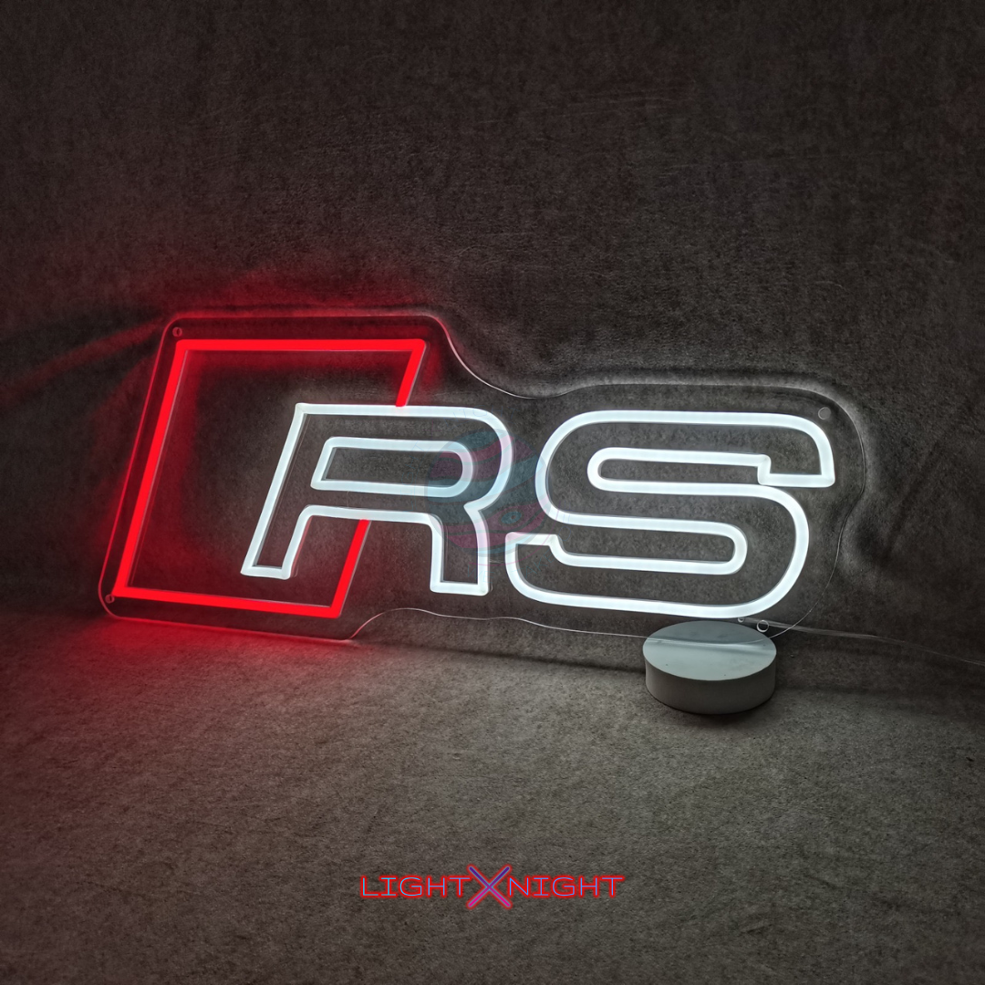Audi RS Led Neon Sign, Audi RS Neon Light, Light X Night Audi RS Neon Sign