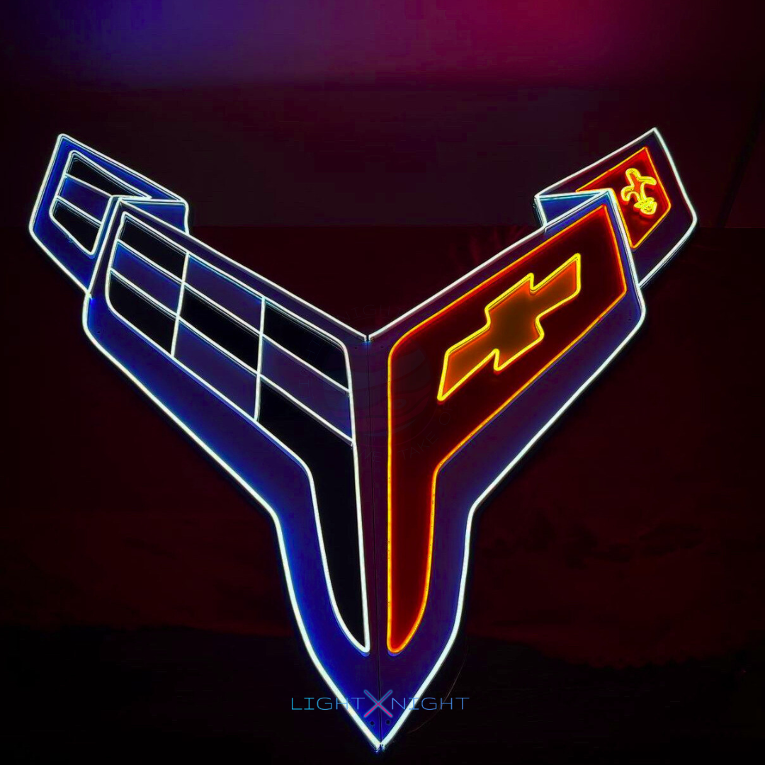 Corvette Neon Sign, Corvette Led Neon Sign, Corvette Neon Light
