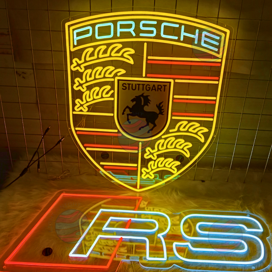 Porsche Led Neon Sign, Porsche Neon Light, Light X Night Porsche Neon Sign