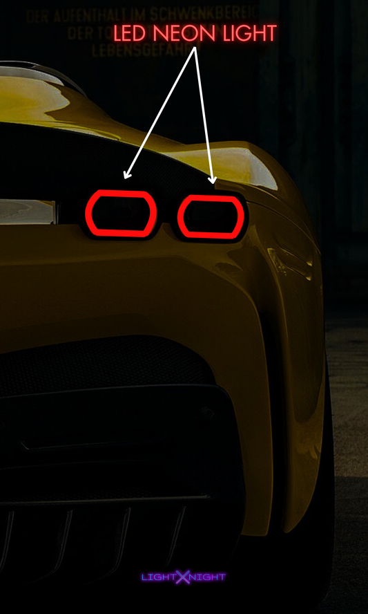 Ferrari SF90 Spider Neon Poster