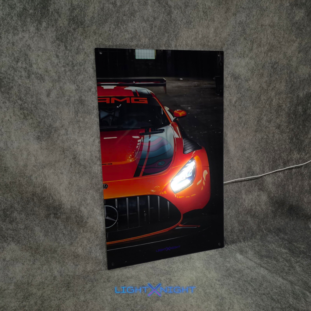 AMG GT Orange Neon Poster