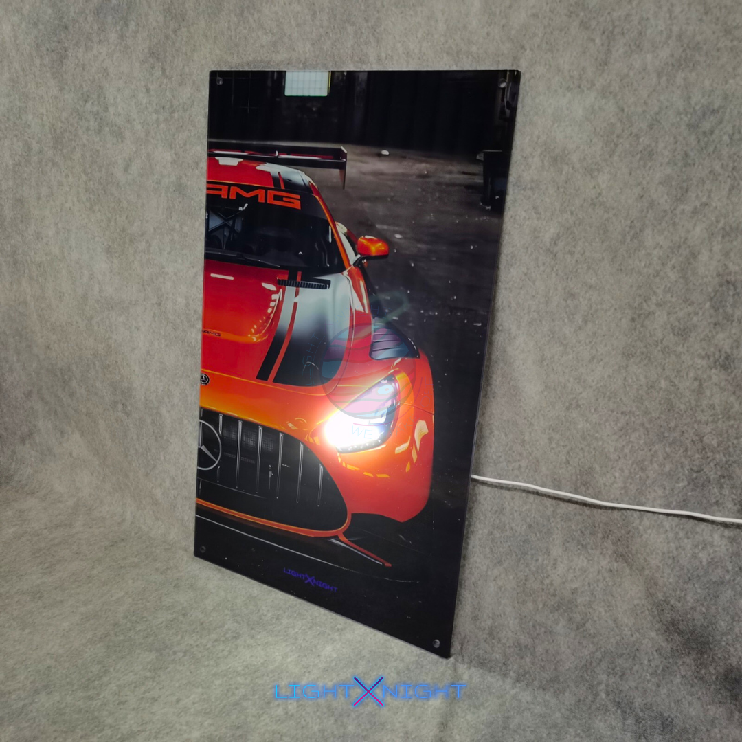 AMG GT Orange Neon Poster