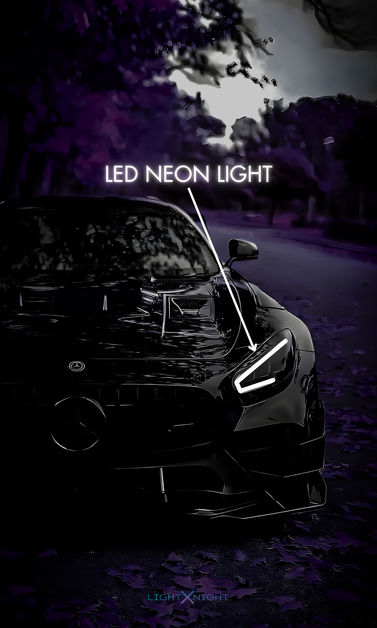 Mercedes AMG GTR Neon Poster