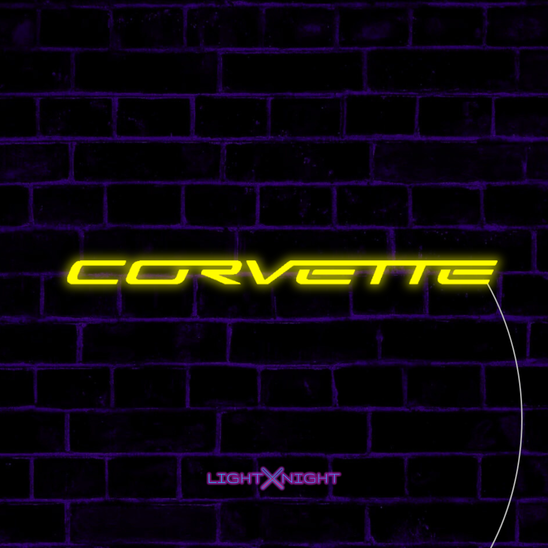 Corvette Font Neon Sign