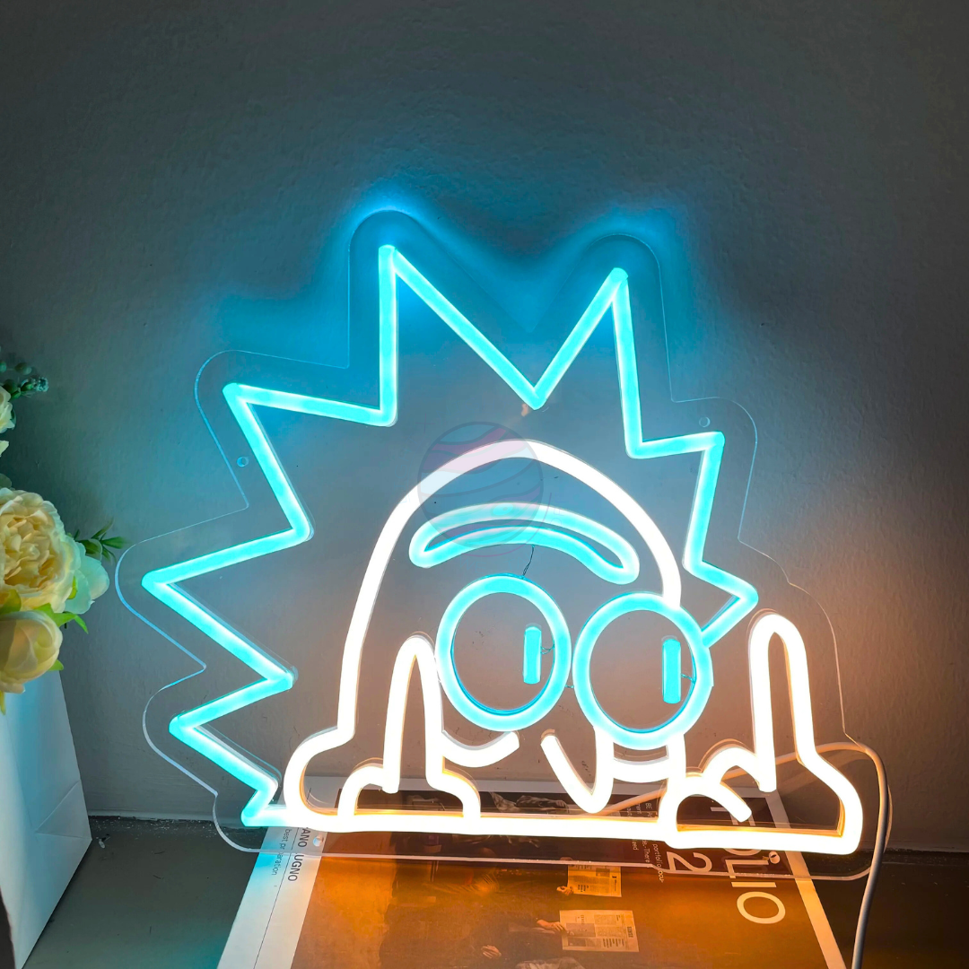 Rick And Morty Led Neon Sign, Rick And Morty Neon Light, Light X Night Rick And Morty Neon Sign