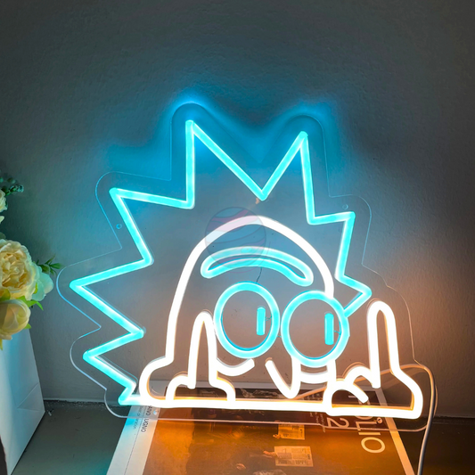 Rick And Morty Led Neon Sign, Rick And Morty Neon Light, Light X Night Rick And Morty Neon Sign