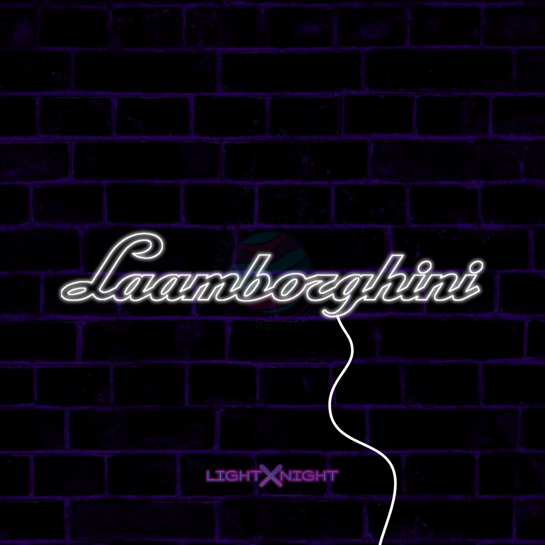 Lamborghini Font Neon Sign