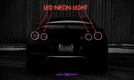 Black GTR Neon Poster
