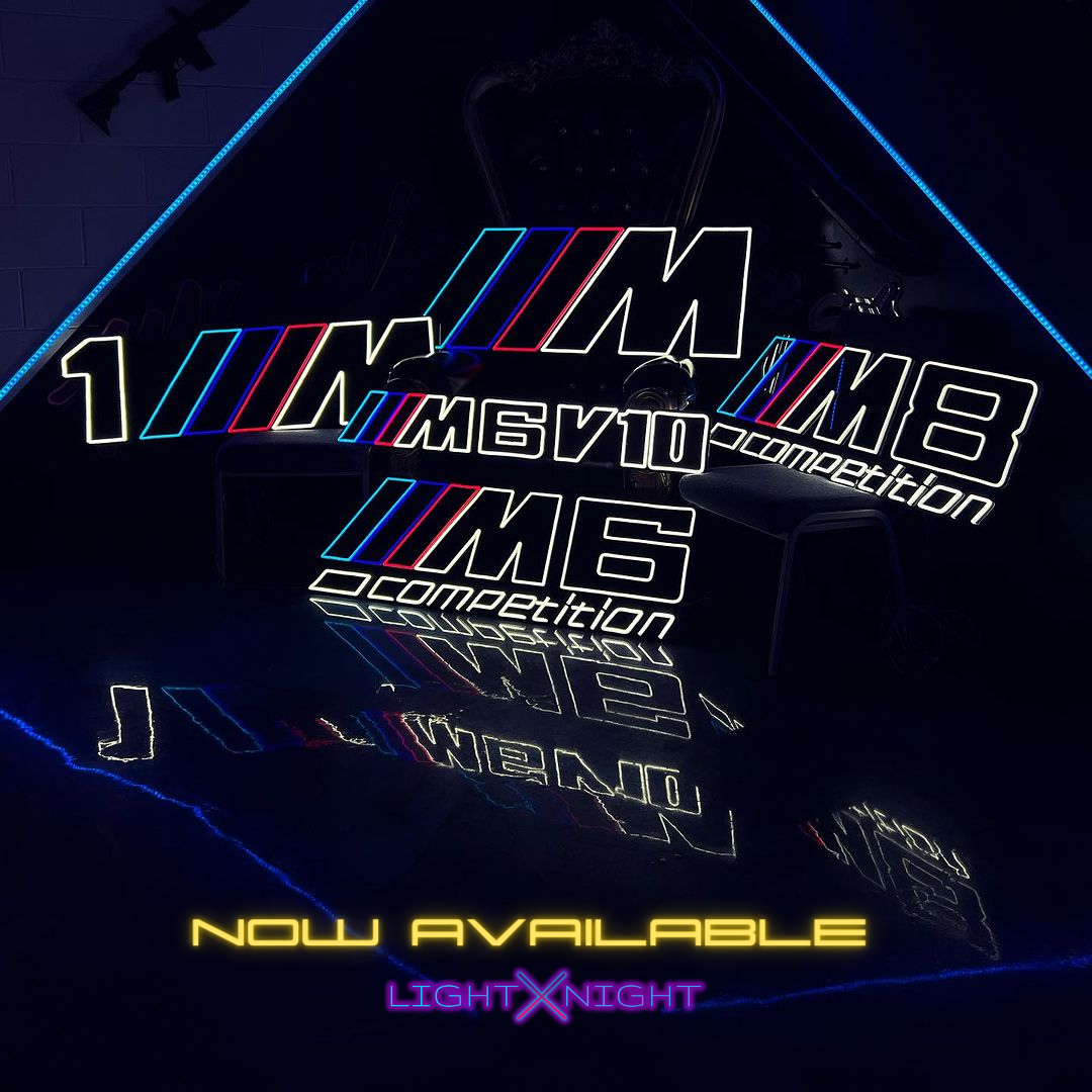 BMW M Led Neon Sign, BMW M Neon Light, BMW M Neon Sign, BMW Light, BMW M Lighting, BMW Decor