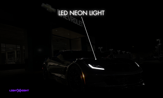 Custom Corvette Neon Poster