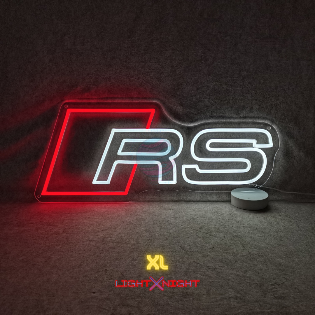 Audi RS Led Neon Sign, Audi RS Neon Light, Light X Night Audi RS Neon Sign