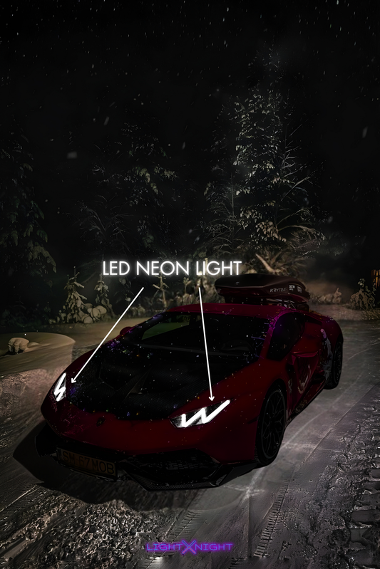 Custom Red Lambo Neon Poster