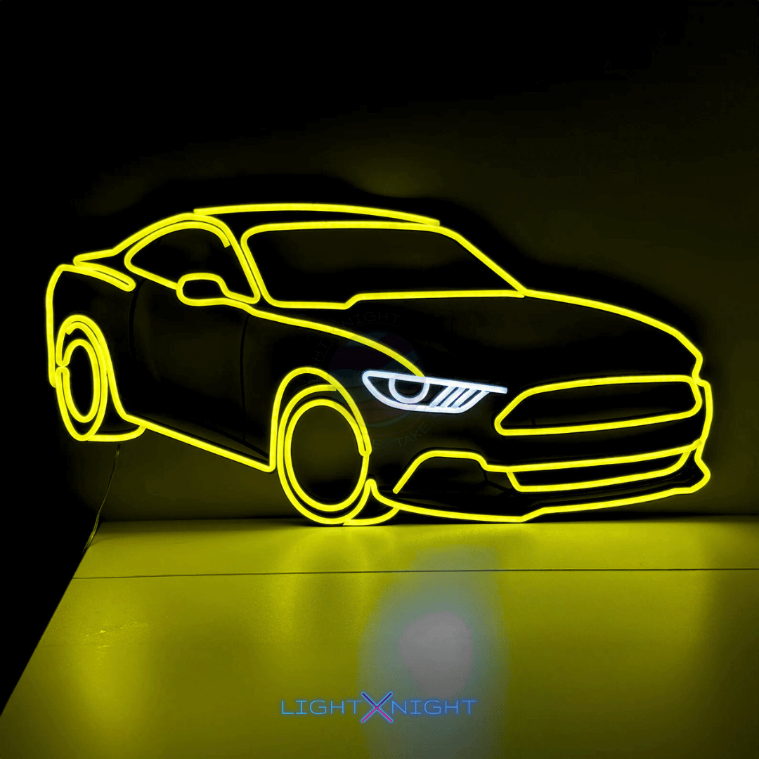 Ford Mustang Silhouette Neon Sign