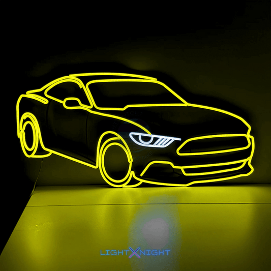 Ford Mustang Silhouette Neon Sign