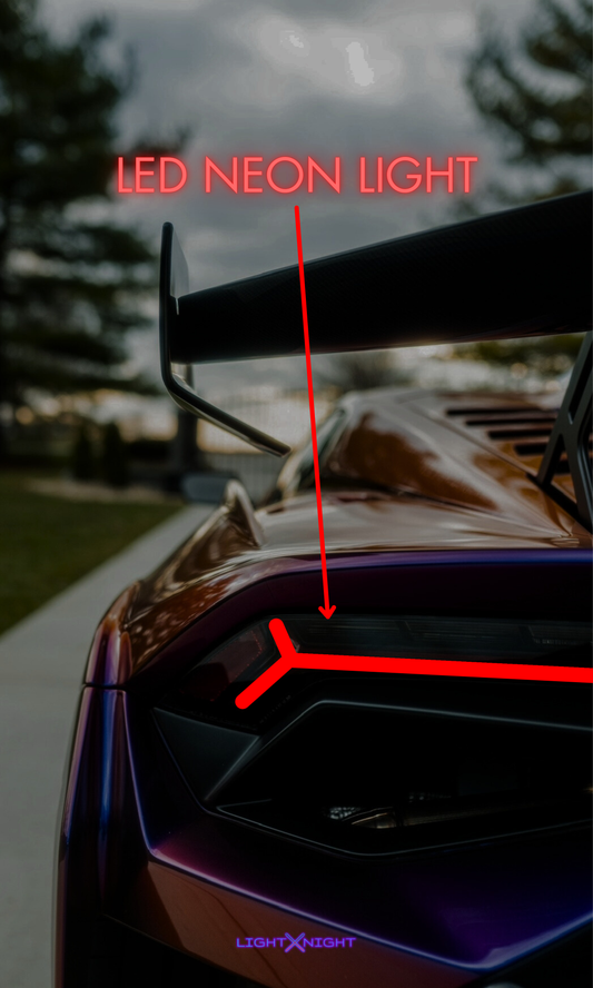 Lamborghini Huracan Neon Poster