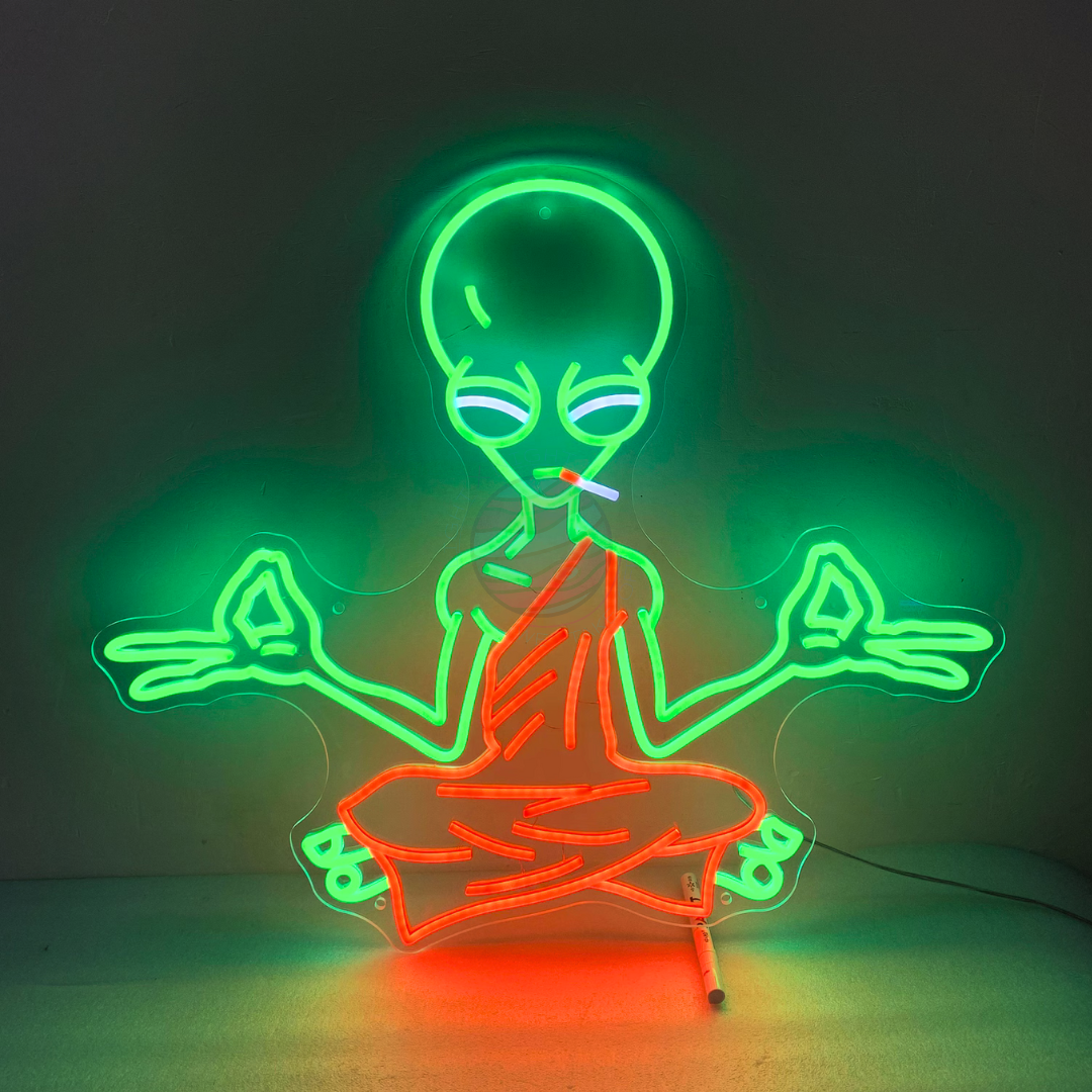 Yoga Alien Neon Sign
