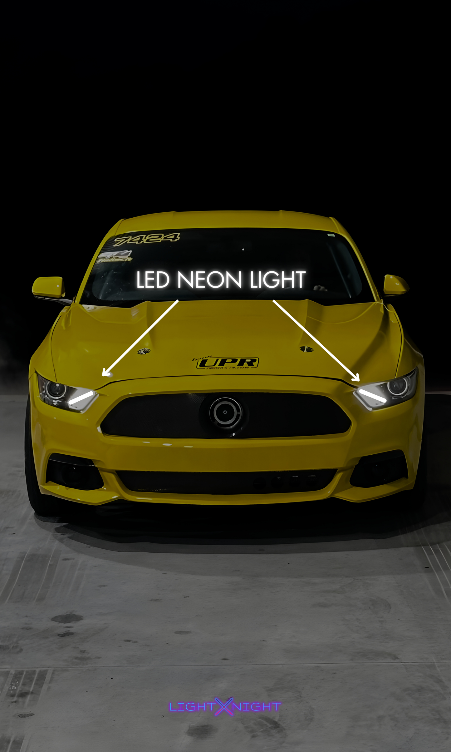 Turbo Mustang Neon Poster
