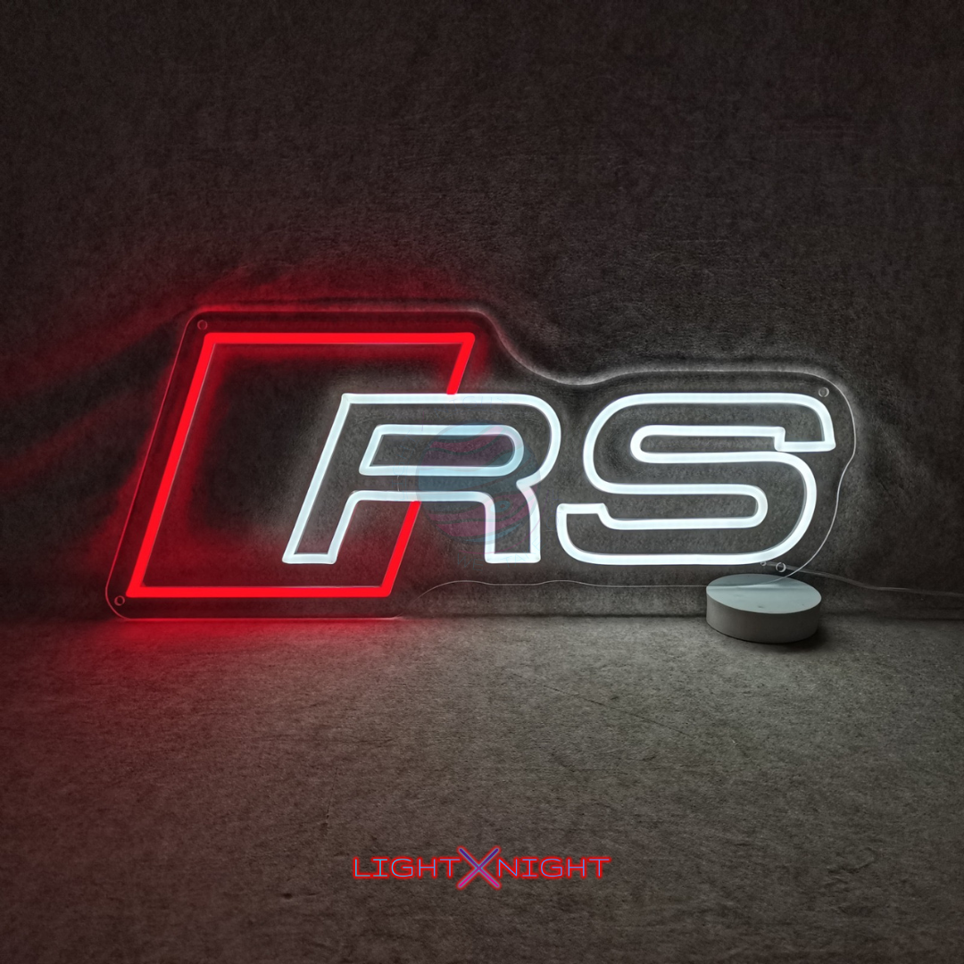 Audi RS Led Neon Sign, Audi RS Neon Light, Light X Night Audi RS Neon Sign