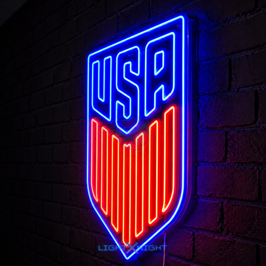 USA National Neon Sign