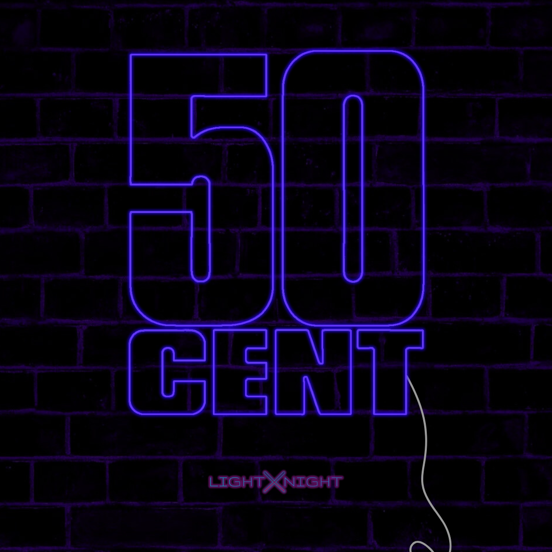 50 Cent Neon Sign