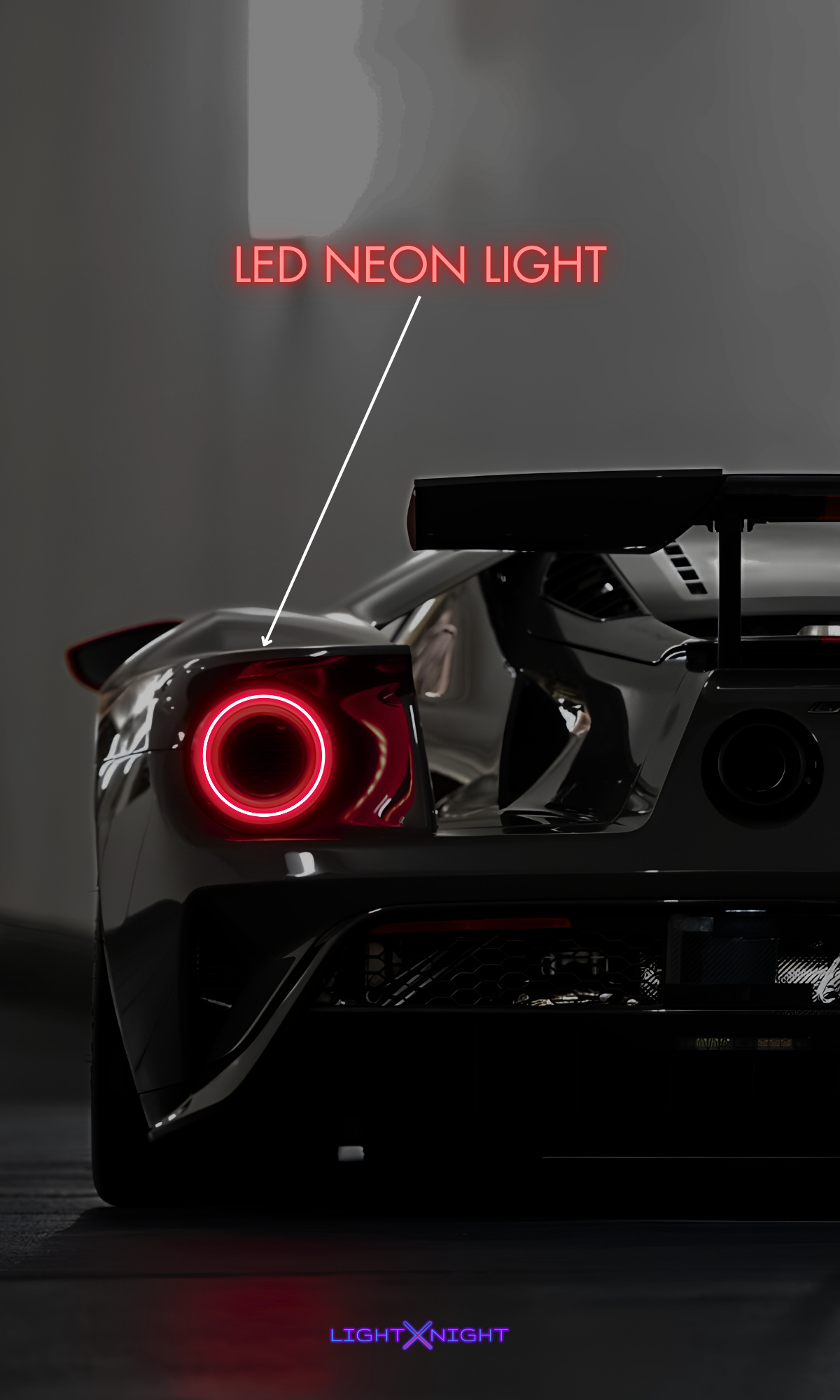Ford GT Rear Neon Poster