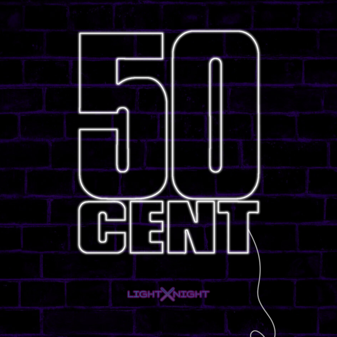50 Cent Neon Sign