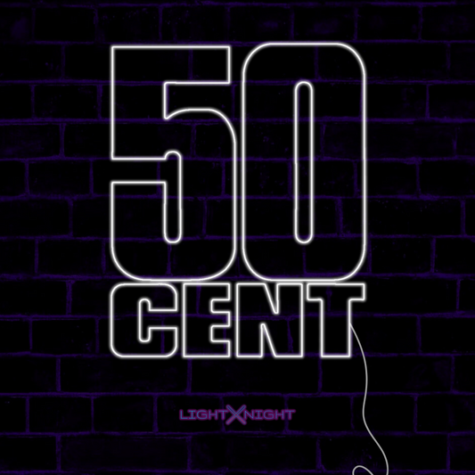 50 Cent Neon Sign