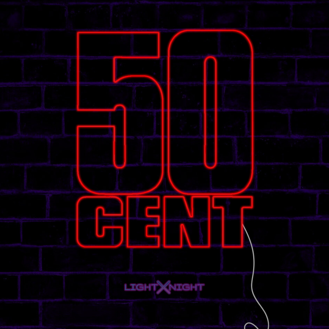 50 Cent Neon Sign