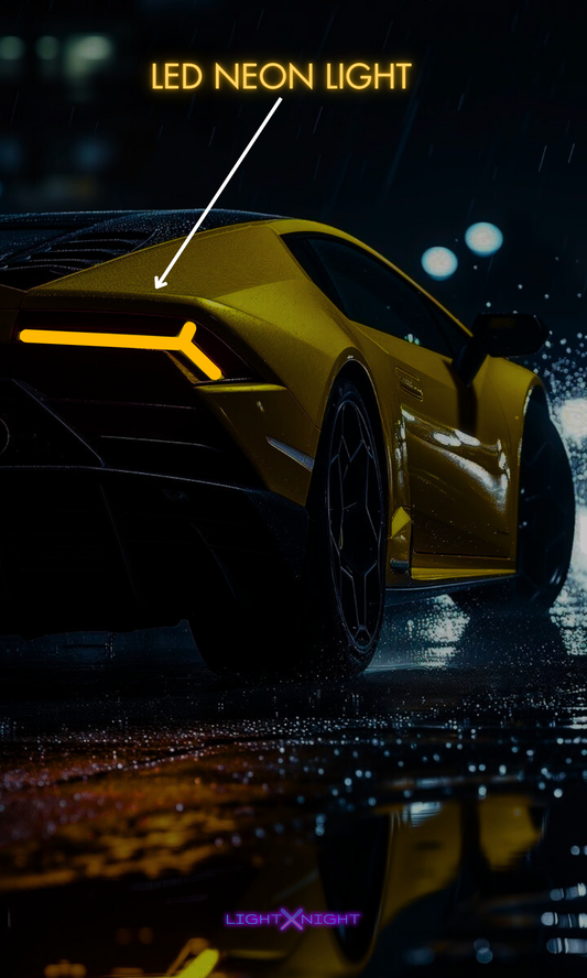 Lamborghini Huracan EVO Rear Neon Poster